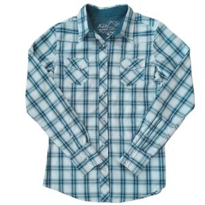Kuhl Mountain Culture Ionik Plaid Pearl Snap Buttons Western Long Sleeve Shirt